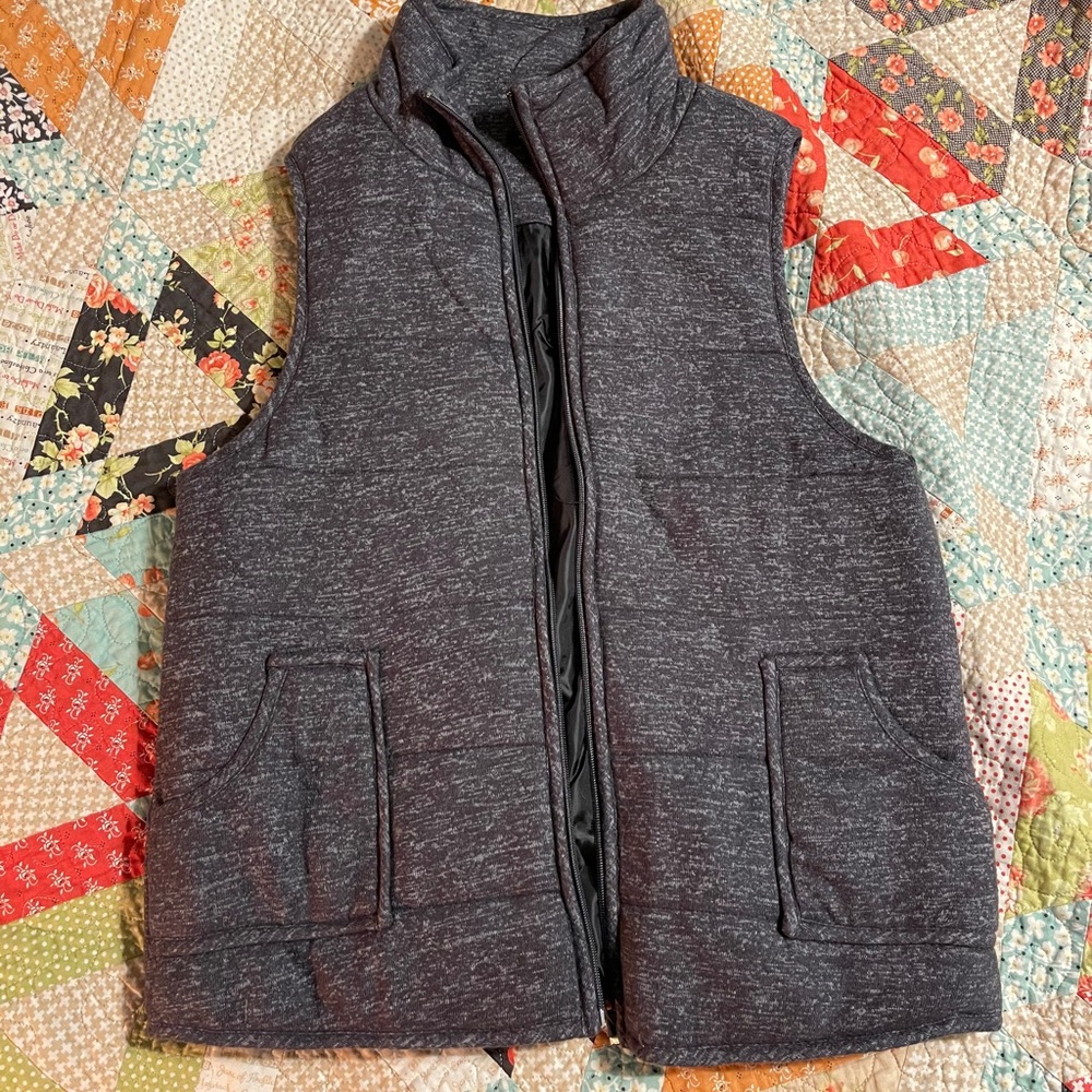 Heathered puffer vest